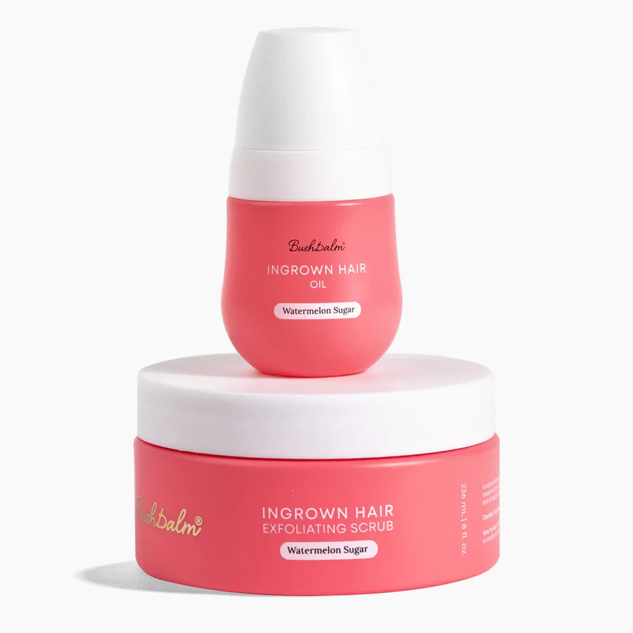 BUSHBALM Watermelon Sugar Ingrown Hair 2 Step Routine